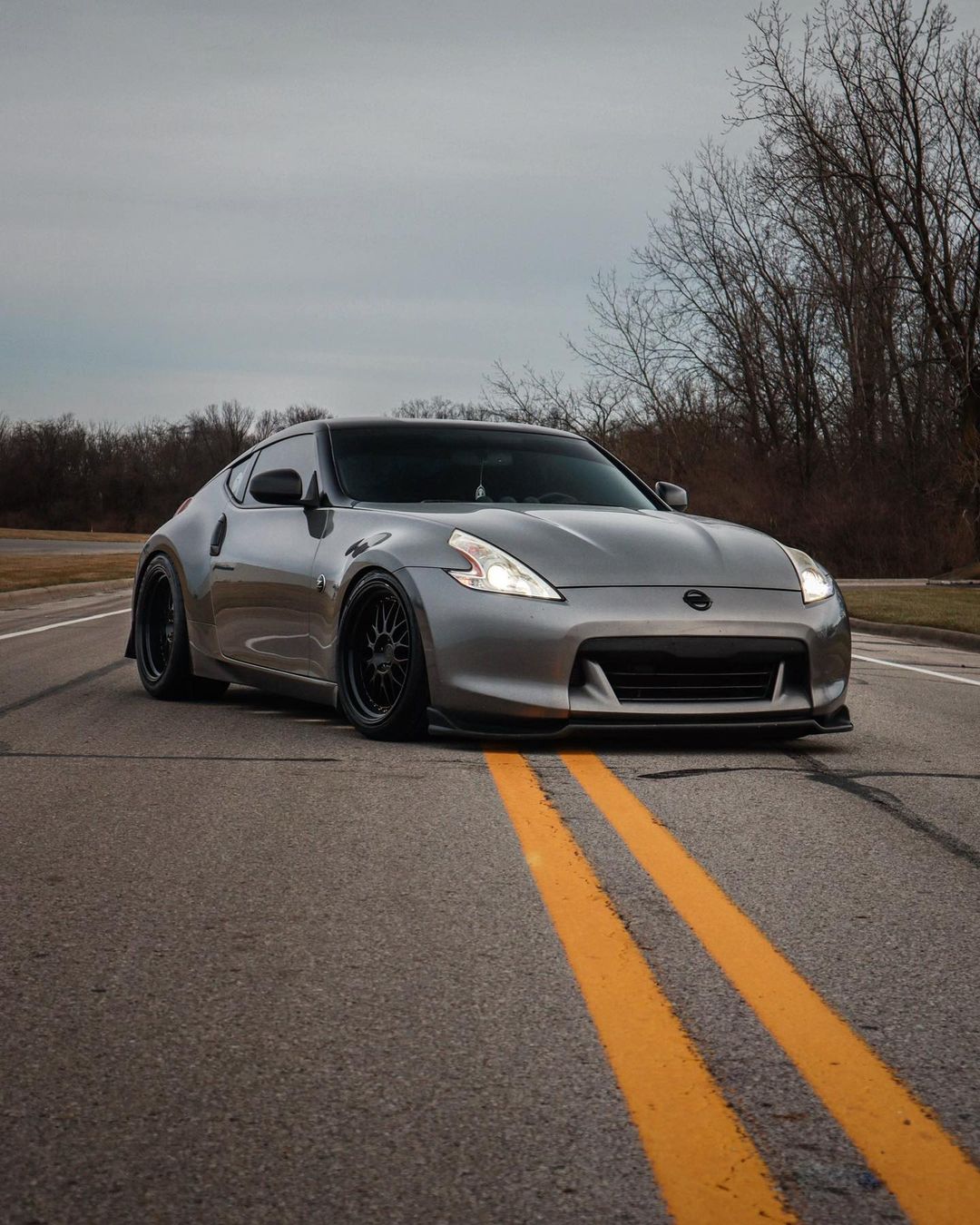 CT Style Matte Black Front Bumper Lip Splitter For 2009-2012 Nissan 370Z Z34 – Unpainted